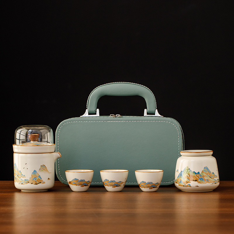 汝窯陶瓷遠山快客杯