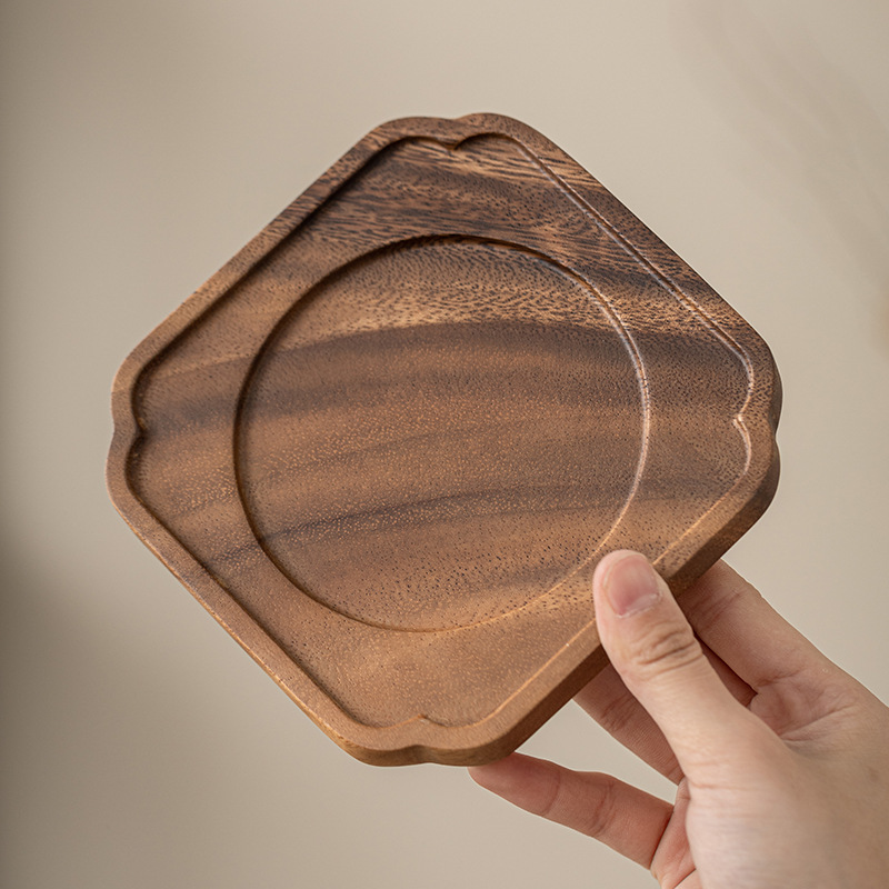 胡桃木壺承陶瓷壺墊