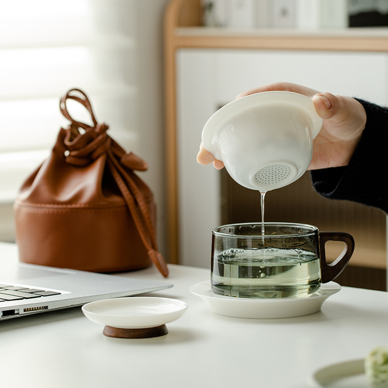 簡約玻璃泡茶杯