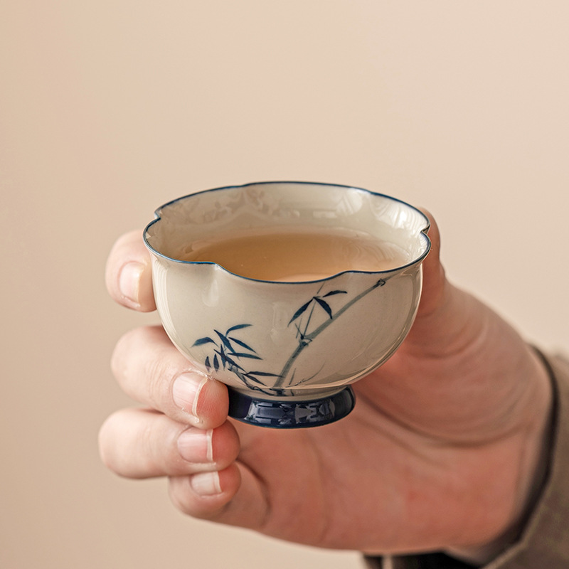 草木灰花蕾杯品茗杯