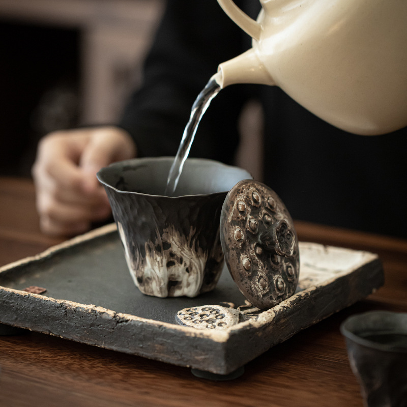 侘寂風粗陶茶具乾泡小套裝