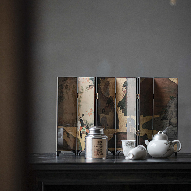 茶桌小屏風擺件
