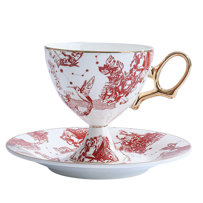 復古英式骨瓷咖啡杯碟套裝