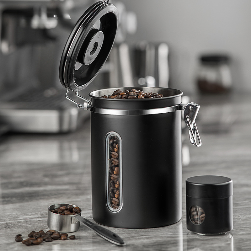 不銹鋼排氣閥咖啡豆儲存罐密封罐