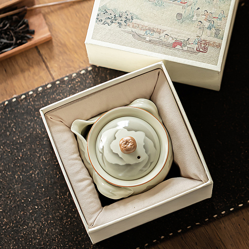 汝窯復古陶瓷手抓壺