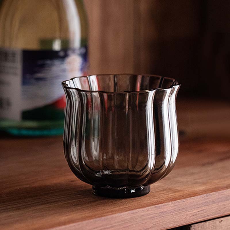 玻璃花瓣品茗杯