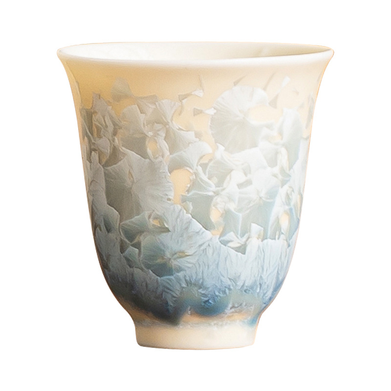 結晶釉湖綠聞香杯