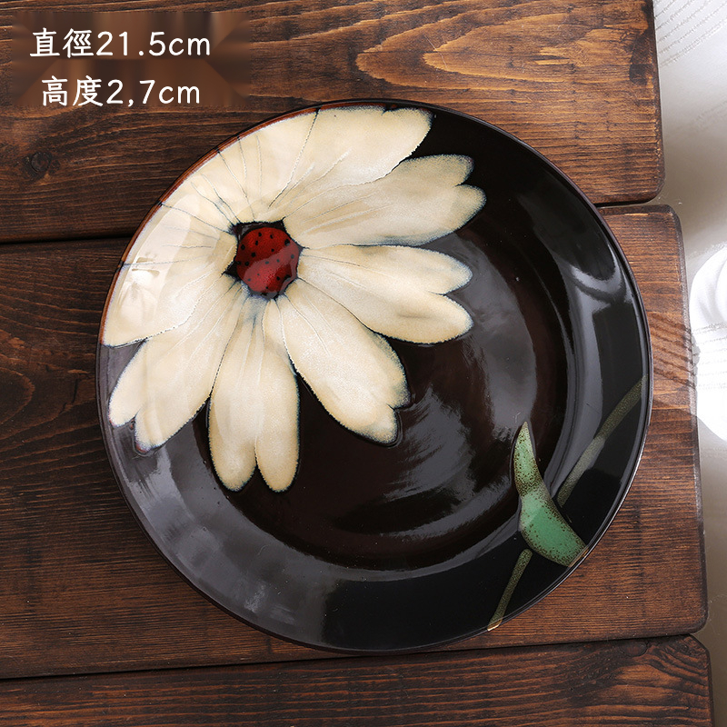 美式手繪西餐盤