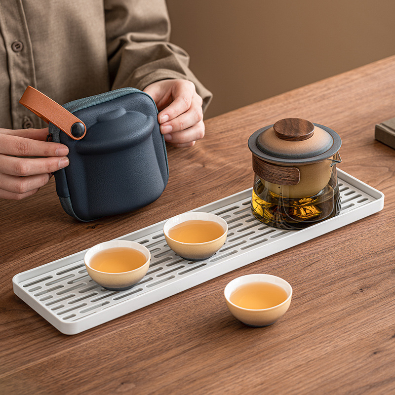 日照金山旅行茶具一壺三杯