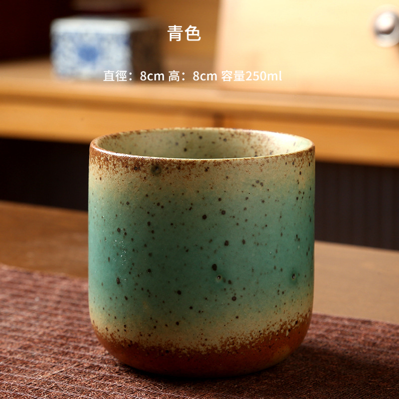 復古粗陶窯變陶瓷咖啡杯
