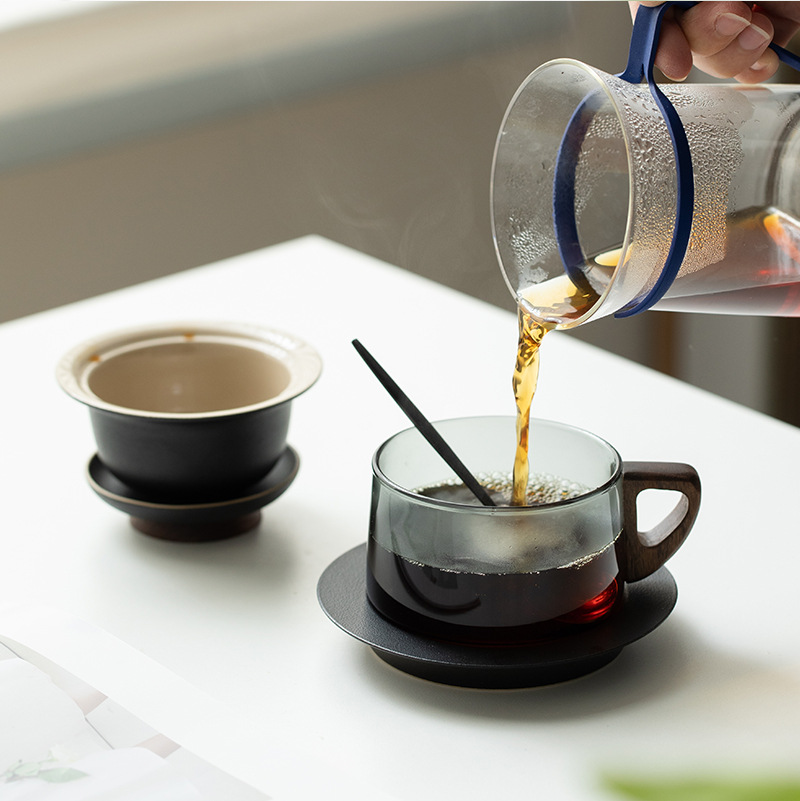 簡約玻璃泡茶杯