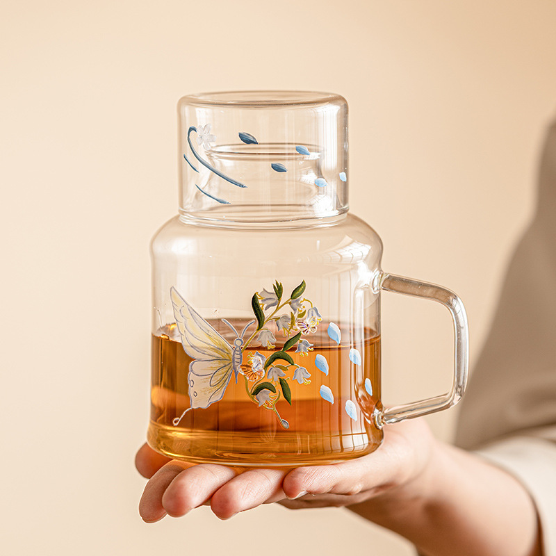花蝴蝶冷水玻璃壺
