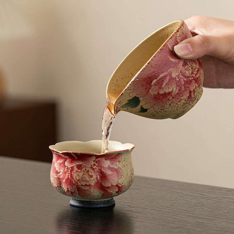 火石紅陶瓷公道杯分茶器