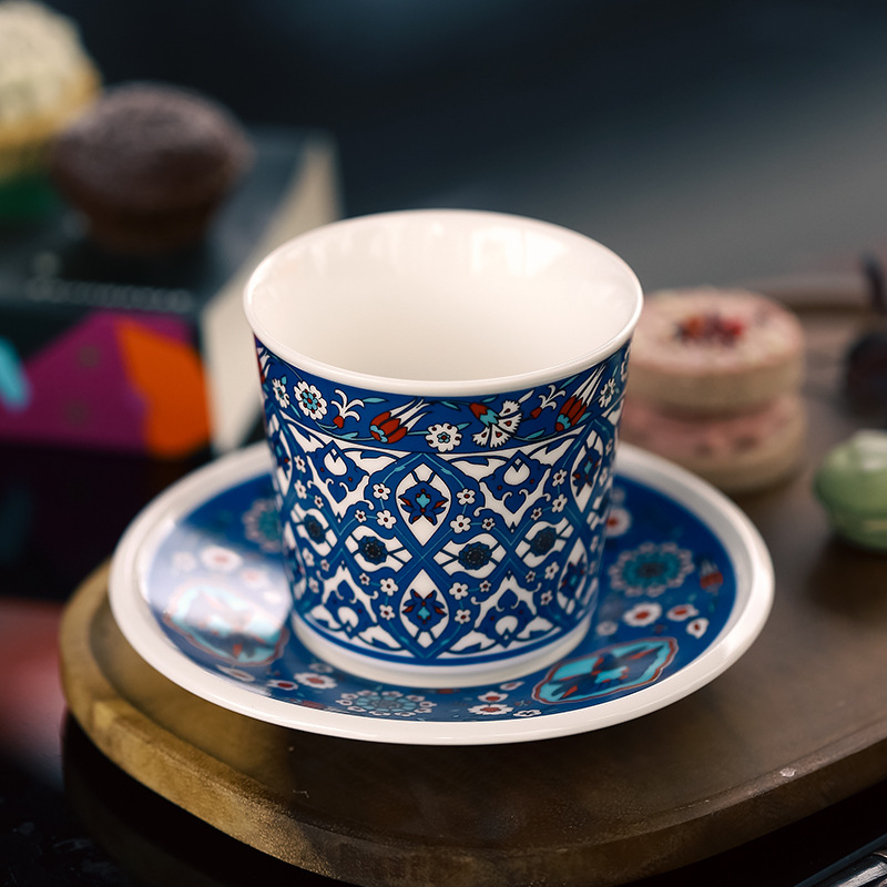 高顏值陶瓷豬口杯咖啡杯碟