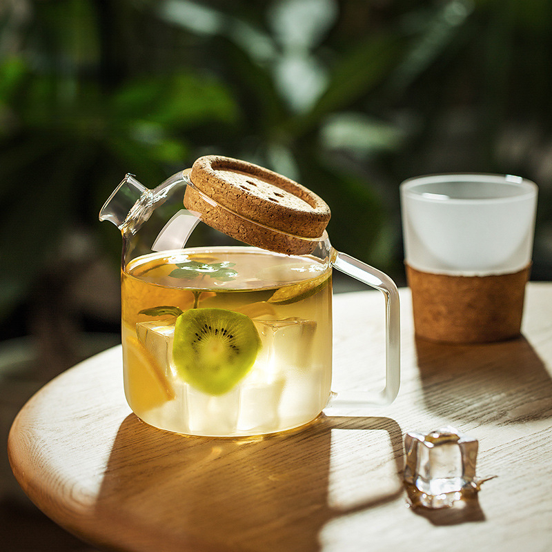 日系軟木紐扣木塞耐高溫玻璃壺