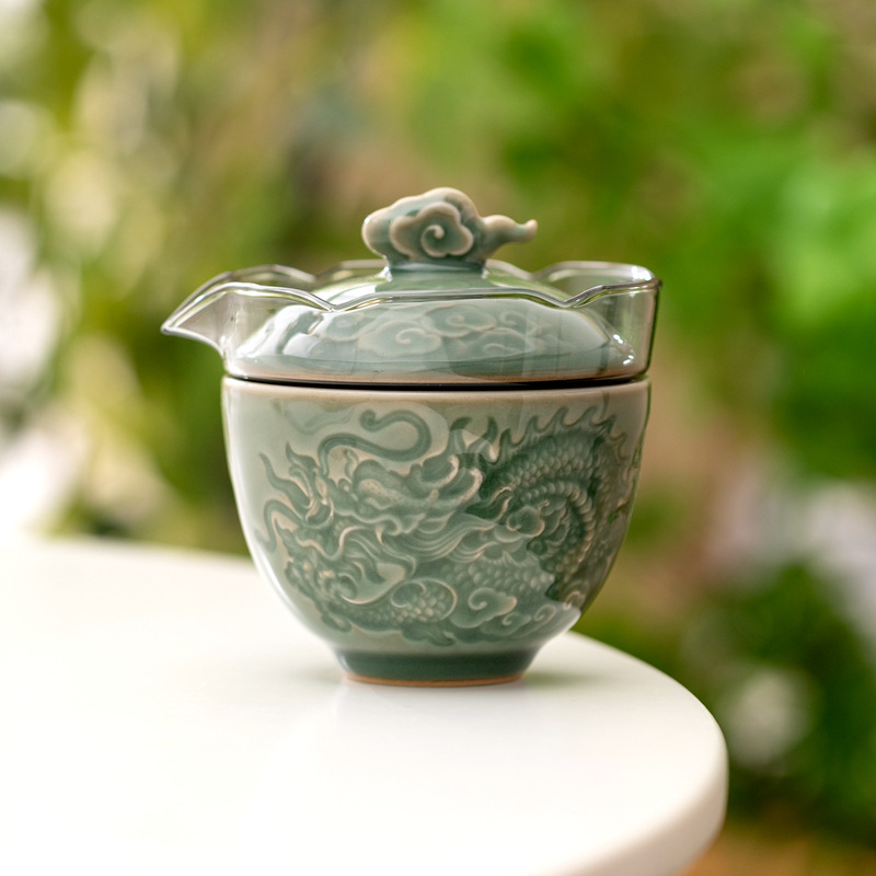 祥雲龍旅行茶杯