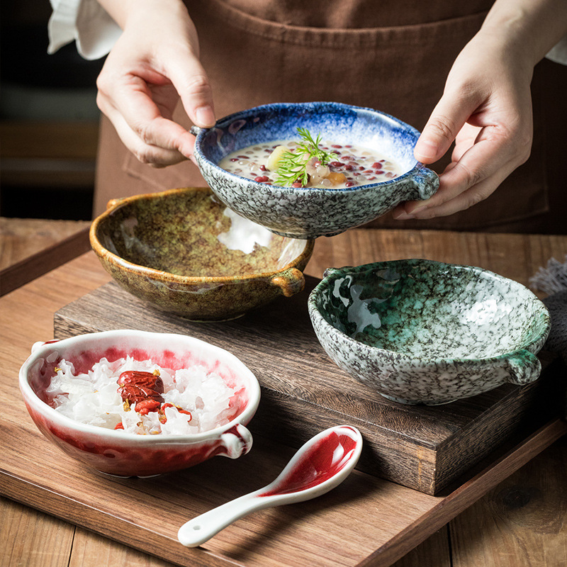 日式陶瓷雙耳碗