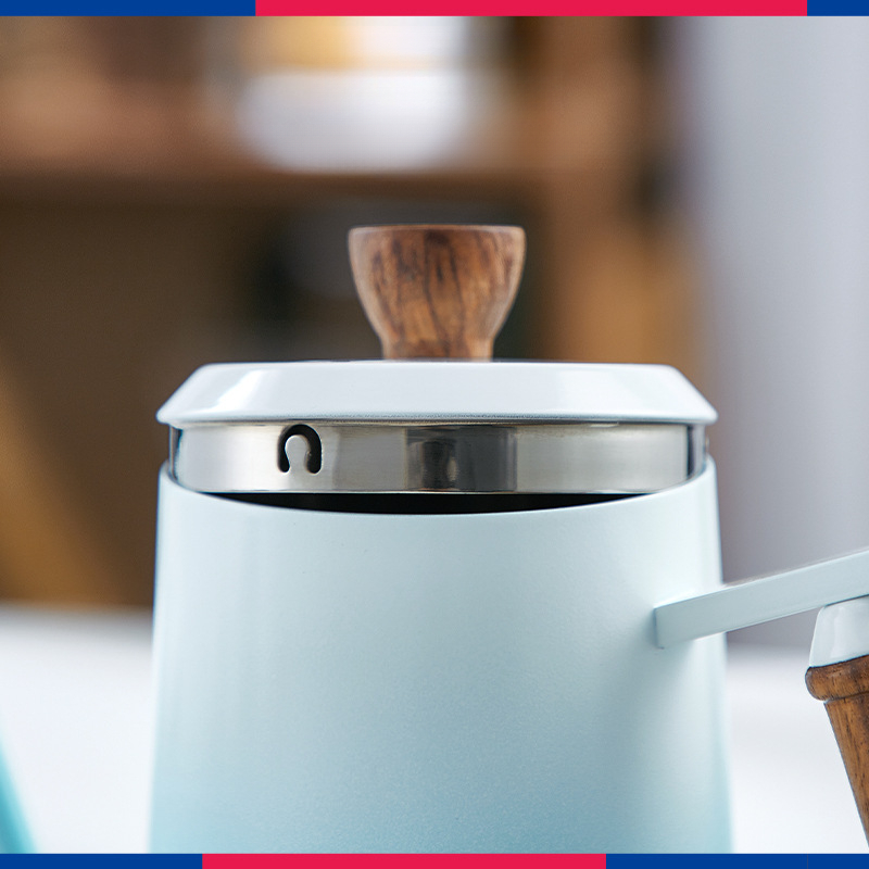 手沖咖啡壺細嘴掛耳壺木柄不銹鋼家用煮咖啡壺手磨咖啡機