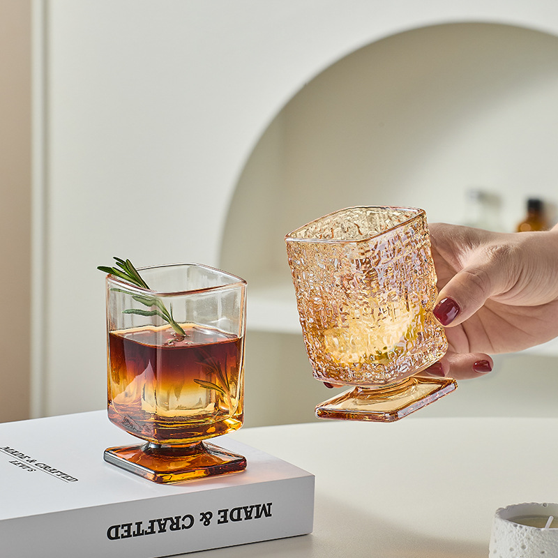 方形底座玻璃甜點杯