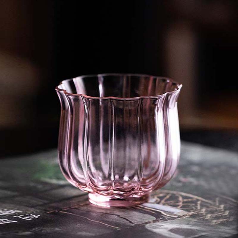 玻璃花瓣品茗杯