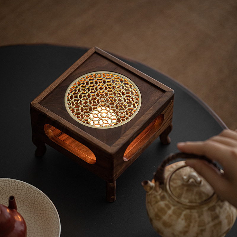黑胡桃木溫茶爐
