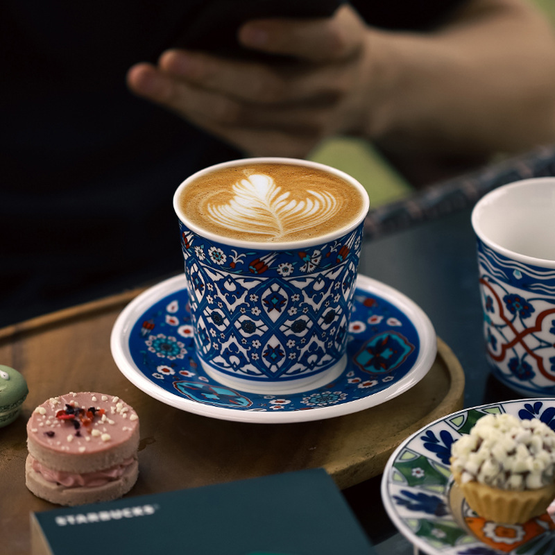 高顏值陶瓷豬口杯咖啡杯碟