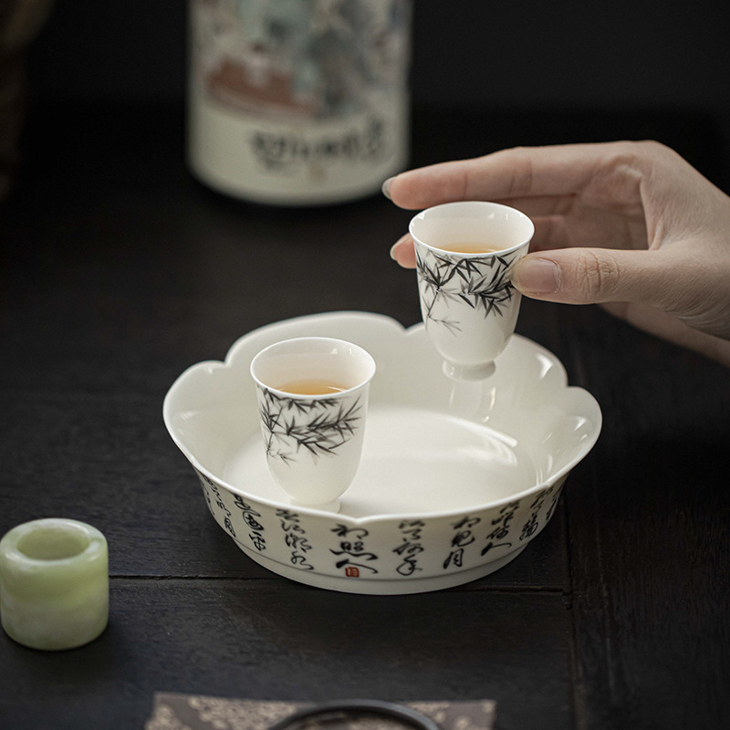仿古手繪竹子品茗杯