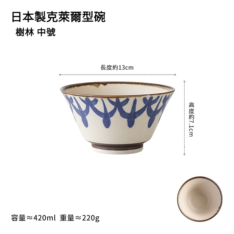 日式復古釉下彩米飯碗拉麵碗