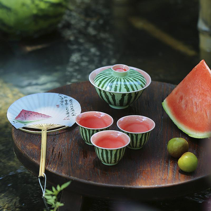 清涼一夏西瓜蓋碗套裝