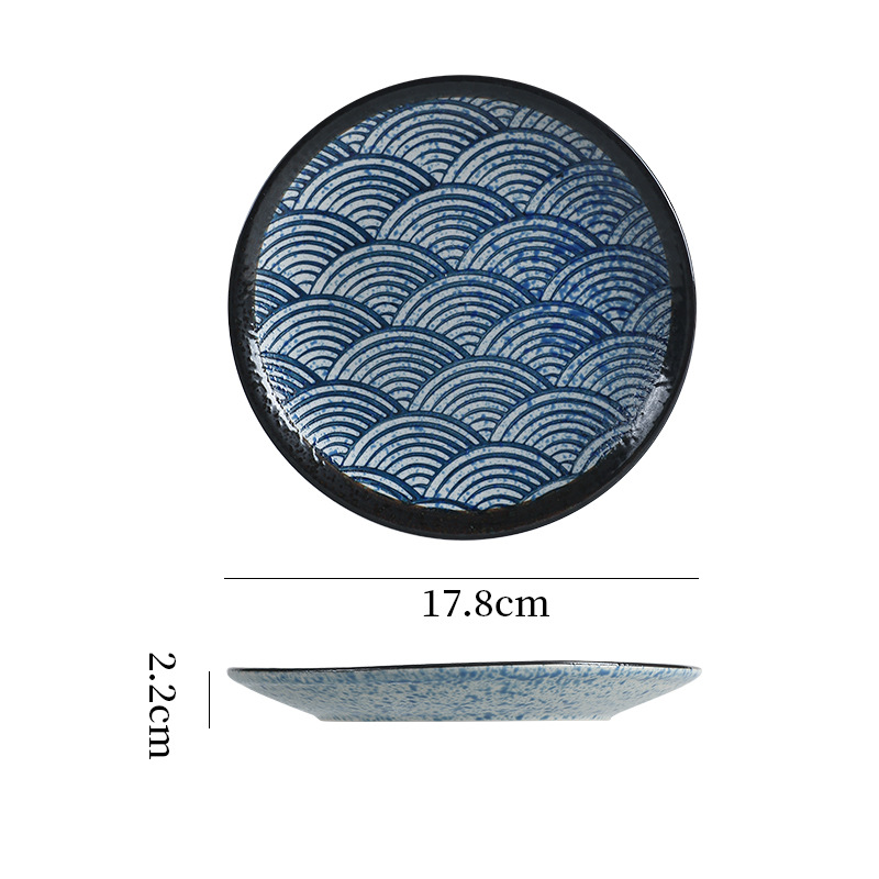 日式復古波紋圓盤