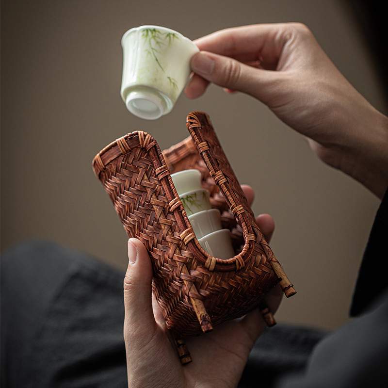 竹編仿古創意杯簍