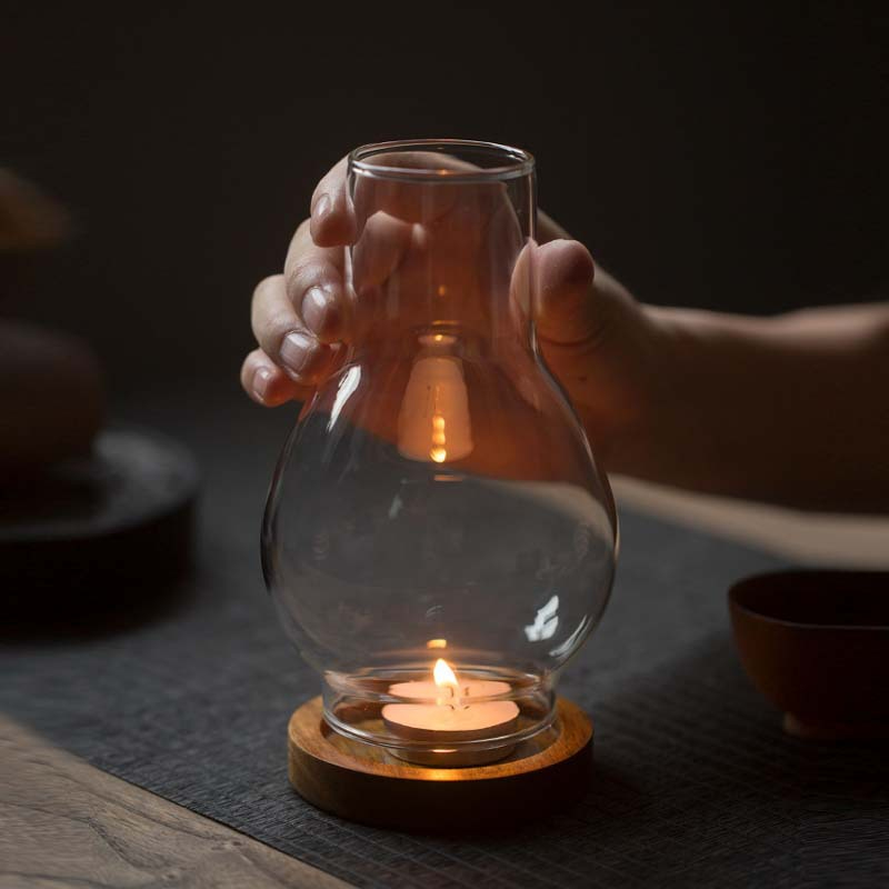 禪意復古風香薰蠟光燈茶室擺件