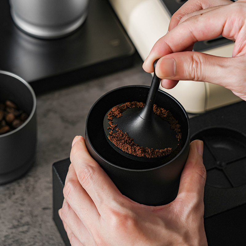 咖啡接粉杯帶蓋58MM鋁合金