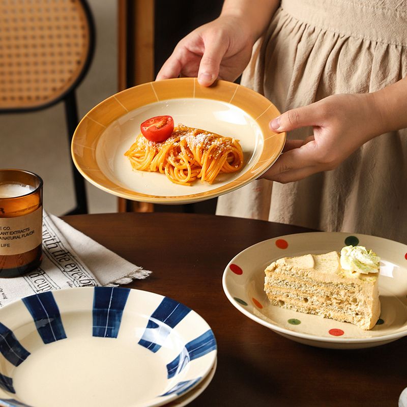 日式深盤釉下彩手繪系列餐具