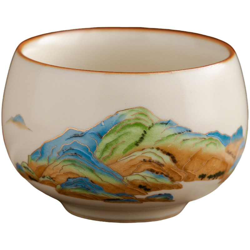 汝窯千裡江山龍蛋主人杯