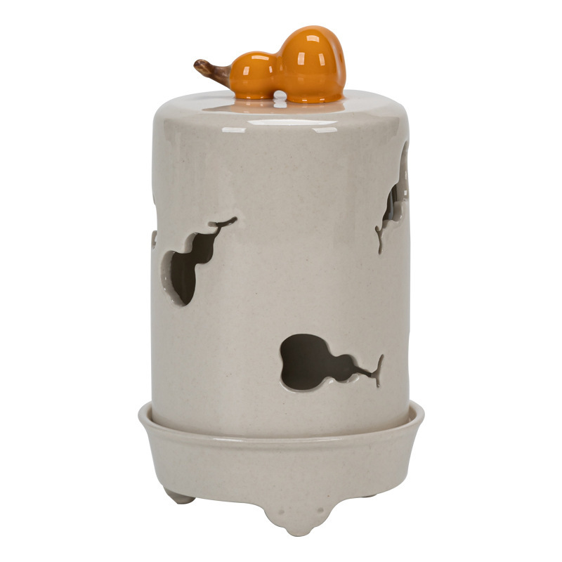 葫蘆草木灰陶瓷香爐