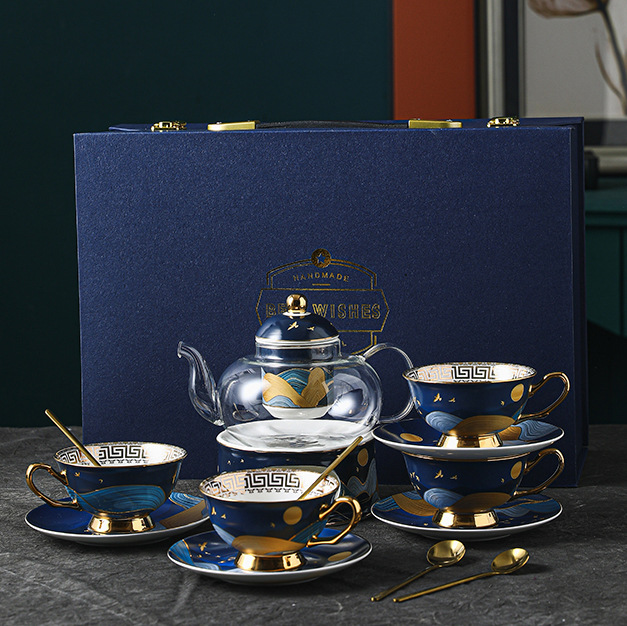 復古歐式骨瓷咖啡杯碟套裝