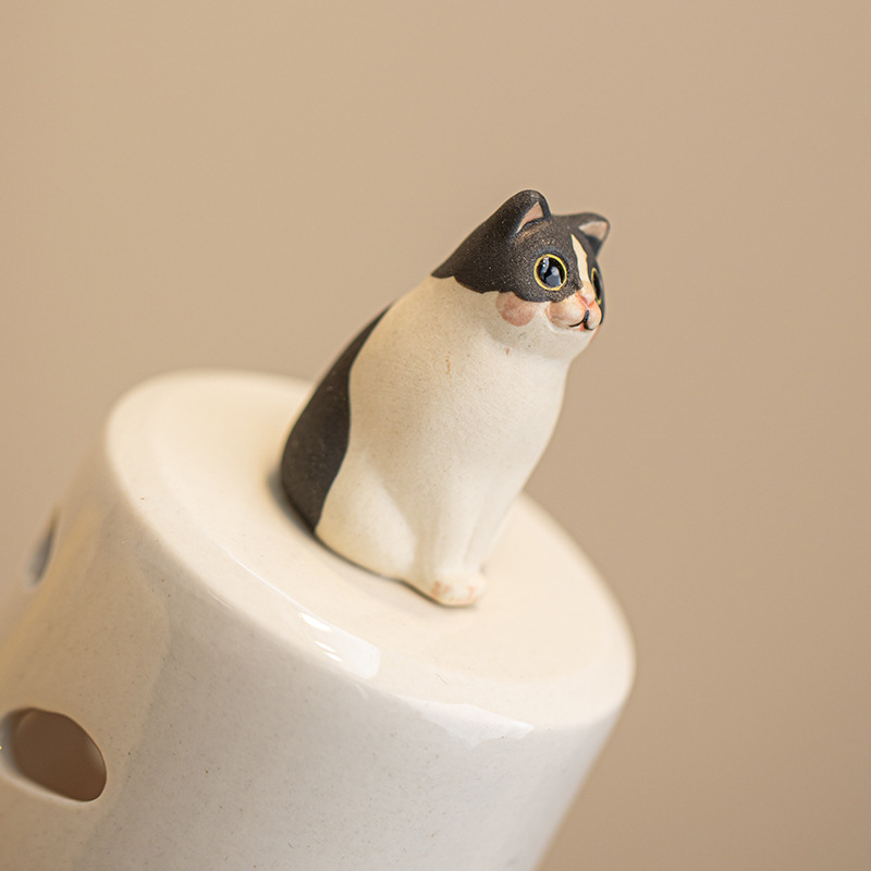 萌貓草木灰仿宋小香爐