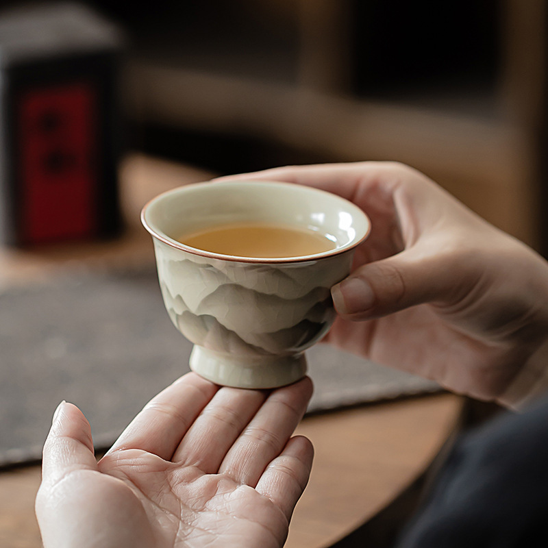 汝窯復古高腳杯