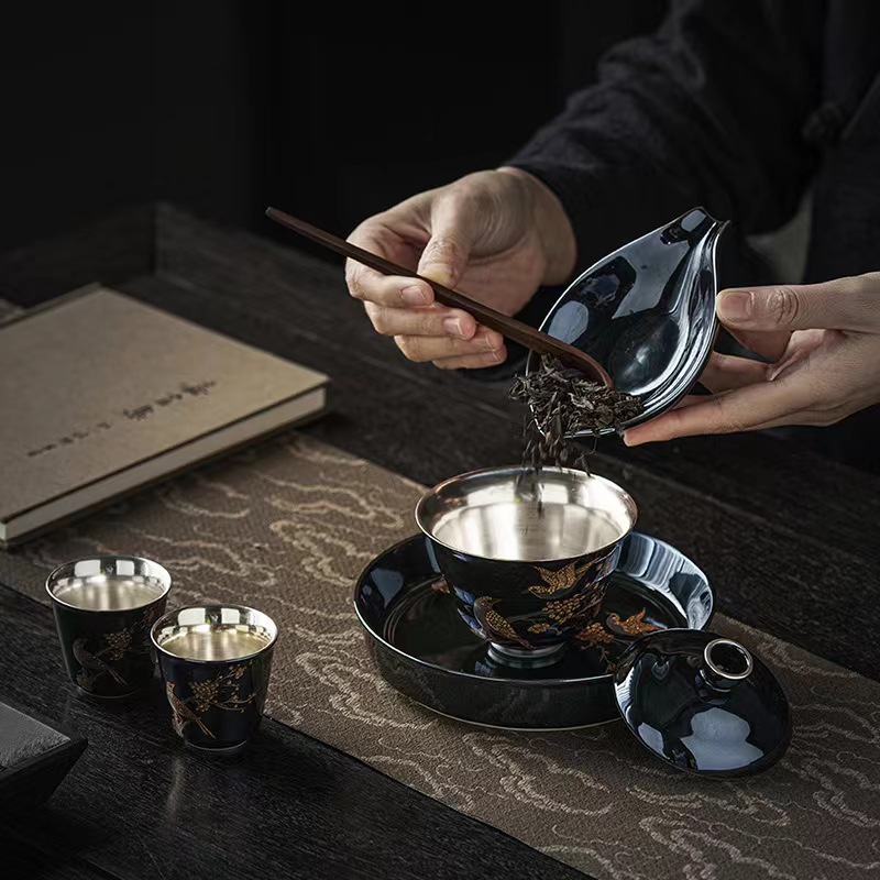 999鎏銀茶具套裝