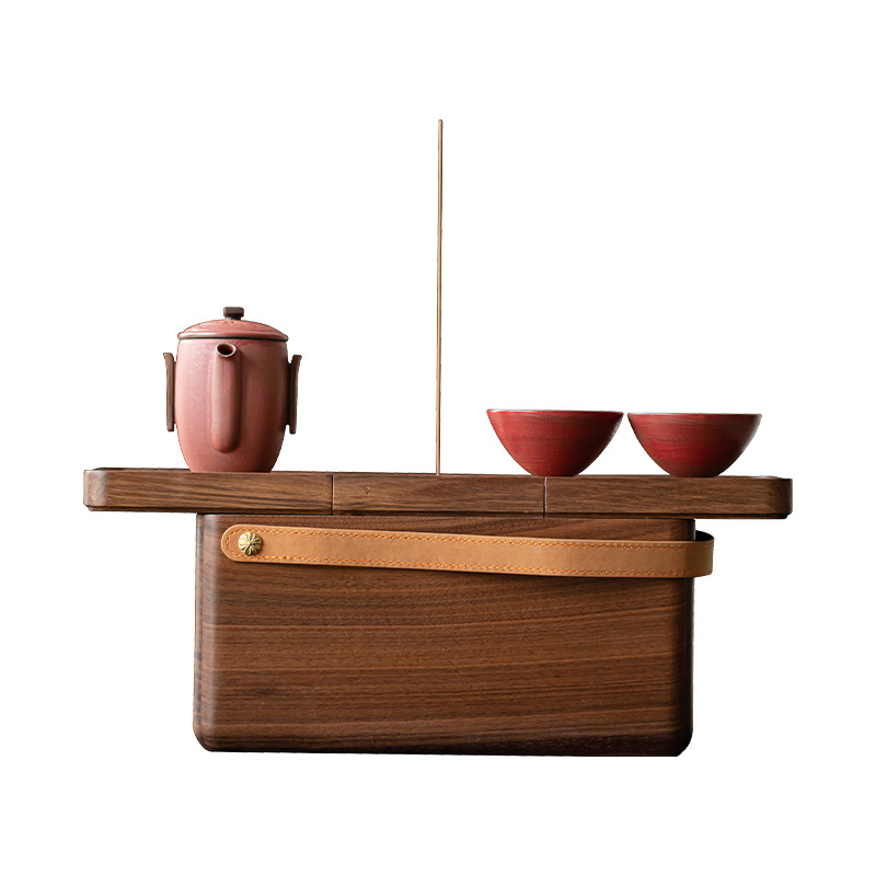 胡桃木差距收納箱