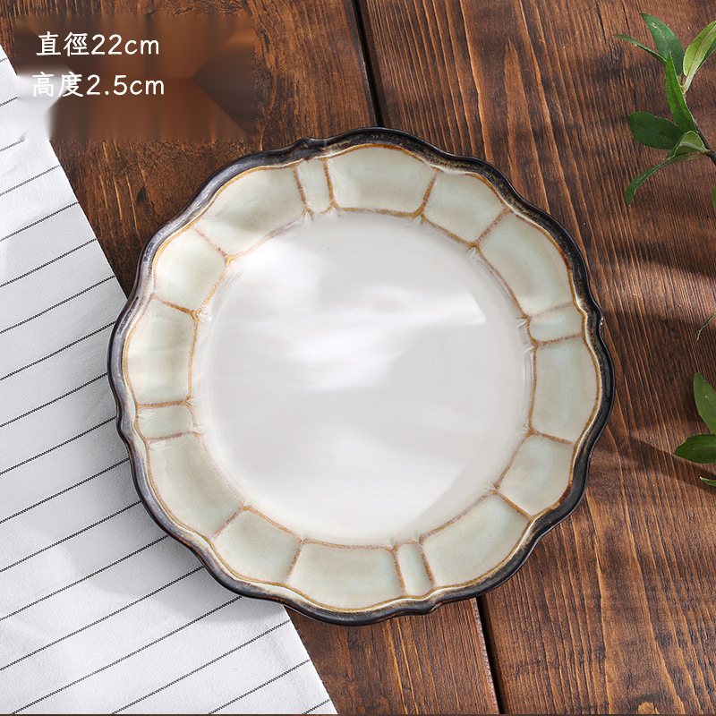 美式手繪西餐盤