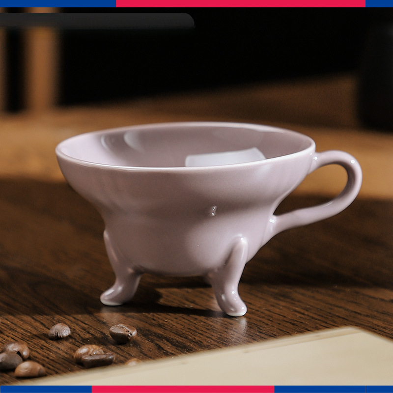 三足陶瓷咖啡杯