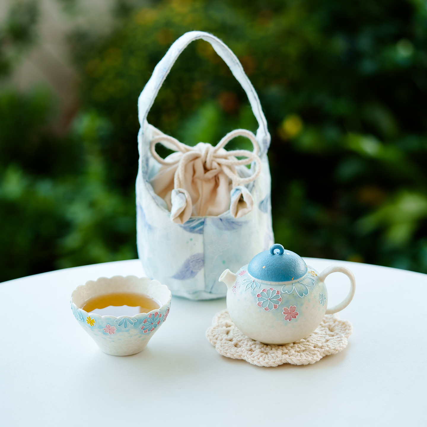 極素岩礦白陶瓷茶具套裝