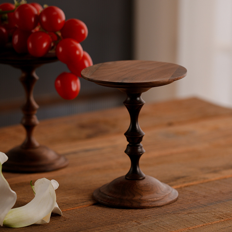 北美胡桃木復古骨瓷通風罩燭臺