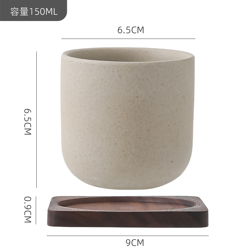 粗陶拿鐵啞光陶瓷咖啡杯