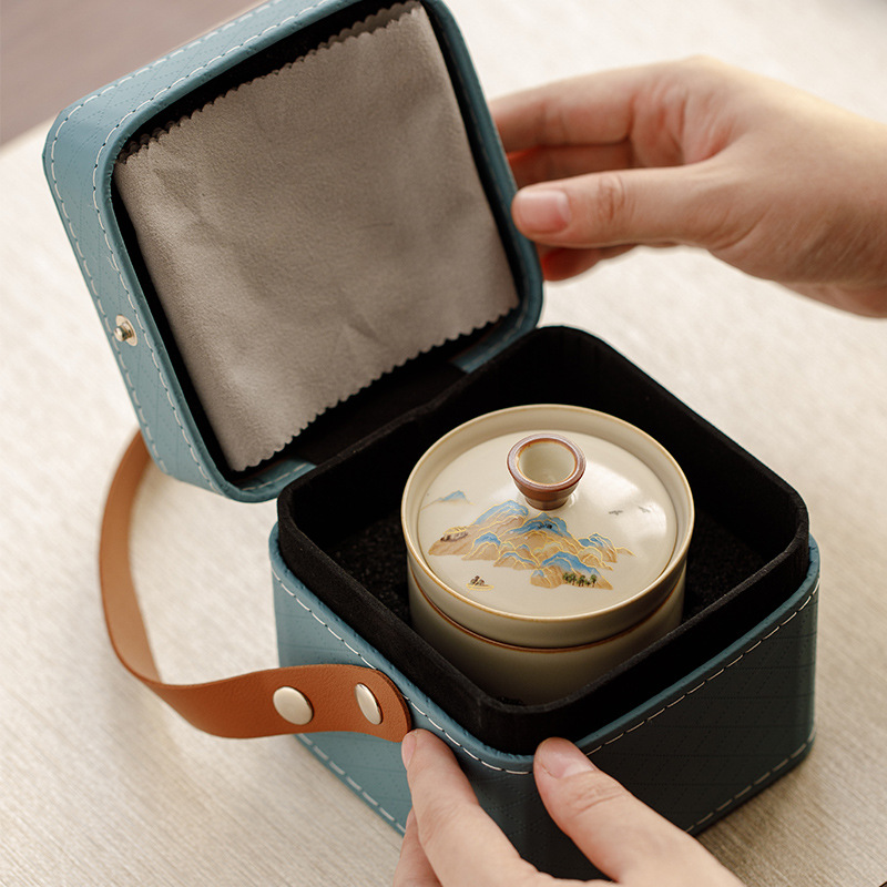 江山茶具套裝便攜快客杯