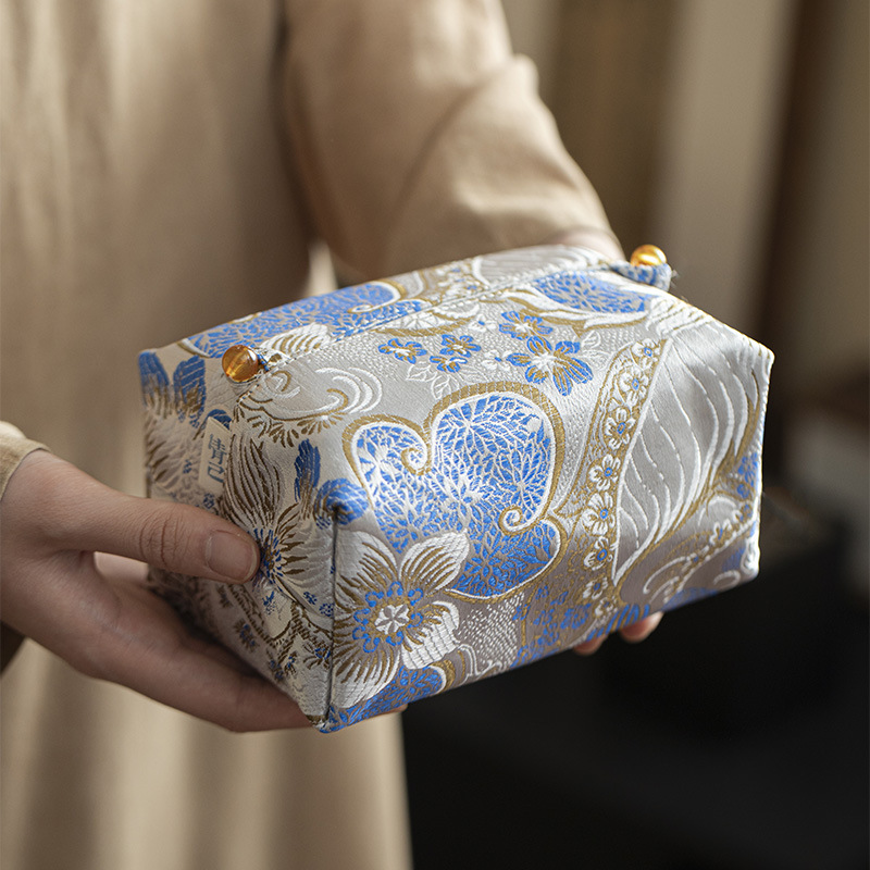 中式刺繡布藝紙巾包