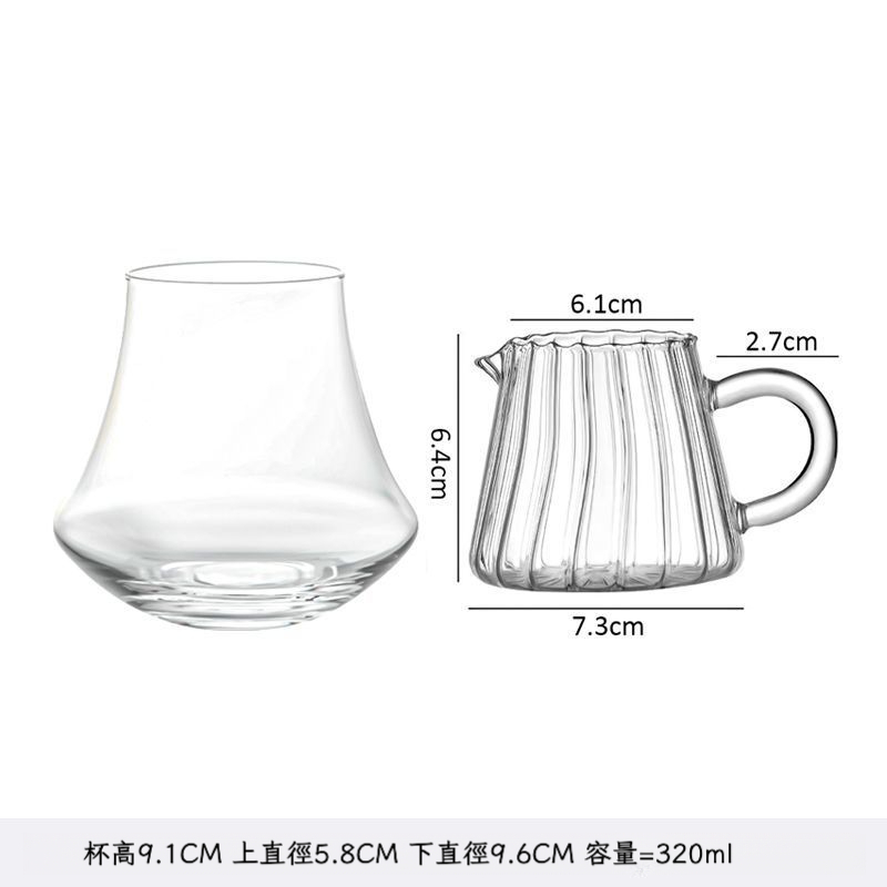 日式富士山玻璃咖啡杯