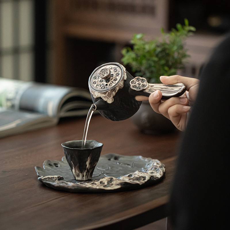 侘寂風粗陶茶具乾泡小套裝